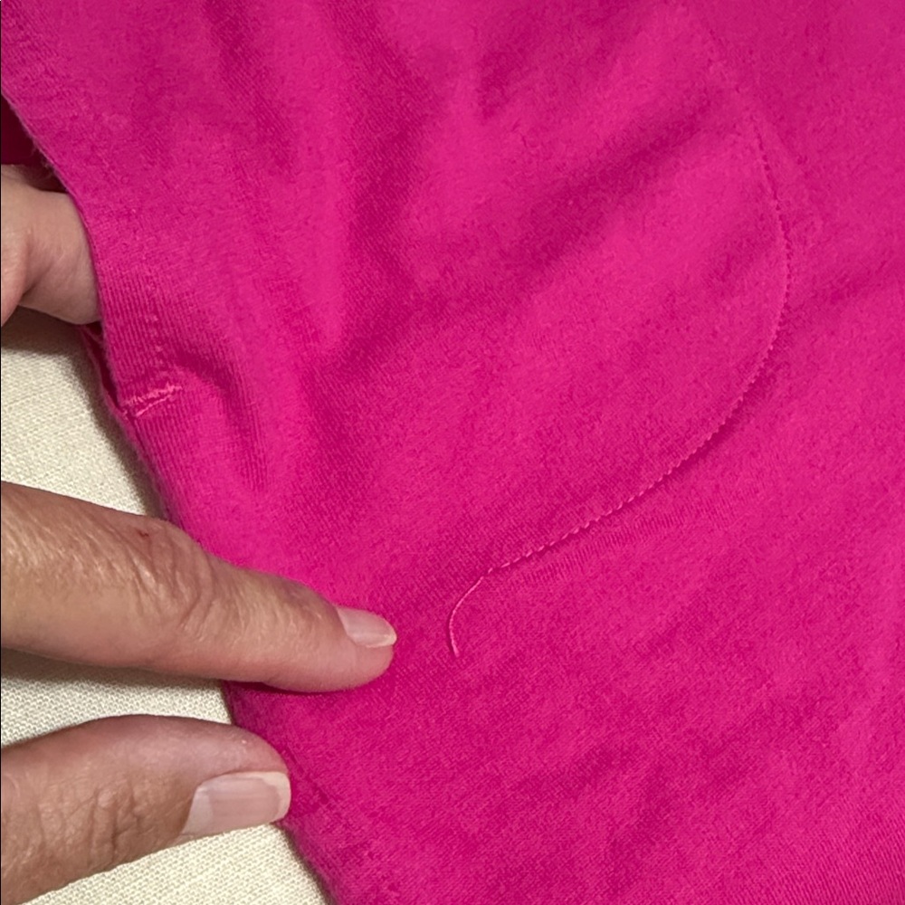 Lands' End Sleeveless V-Neck Tank Shift Dress in Bright Pink, Size Large (14-16) - Picture 6 of 12